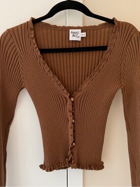 Princess Polly Ribbed Button Front Top